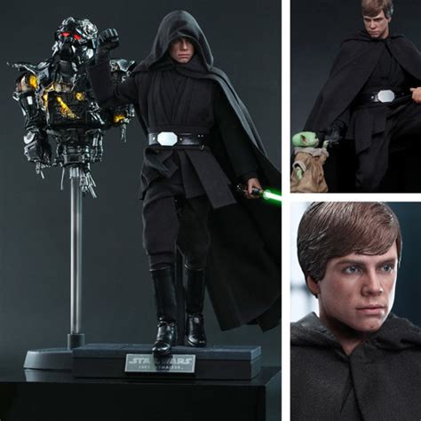 Star Wars The Mandalorian Luke Skywalker Deluxe Figur Hot Toys SPACEart