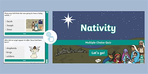 Nativity Interactive Multiple Choice Quiz Ks1 Twinkl