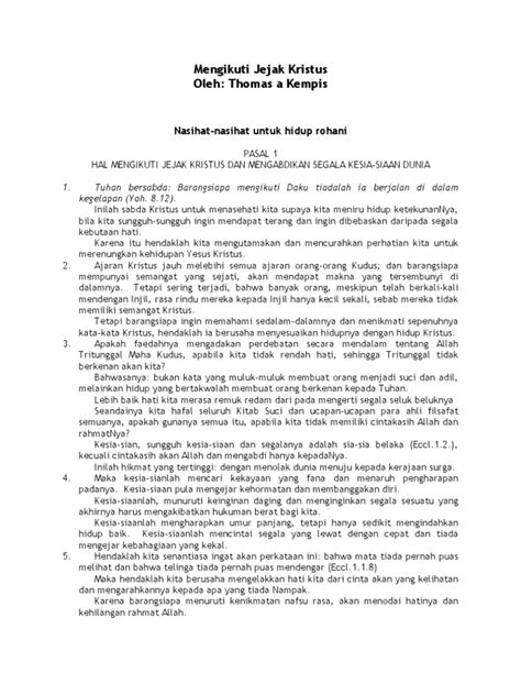 PDF Mengikuti Jejak Kristus DOKUMEN TIPS