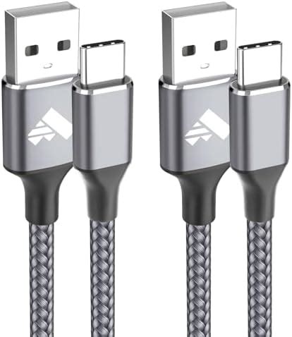 Aioneus USB C Cable 1M 2Pack USB A To USB C Charger Cable Nylon