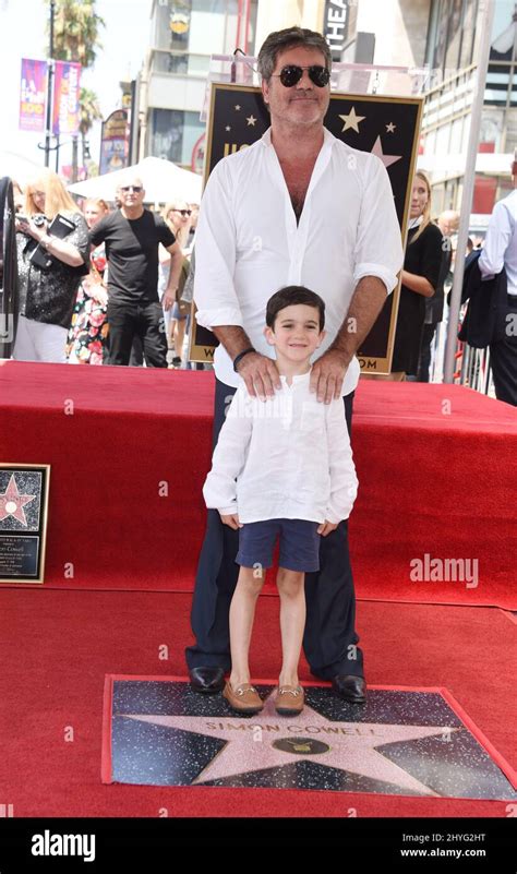 Simon Cowell and Eric Cowell at the Simon Cowell Hollywood Walk of Fame ...