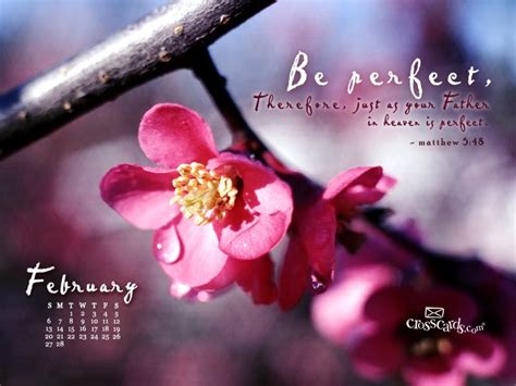 February 2011 - Matthew 5:8 Desktop Calendar- Free February Wallpaper