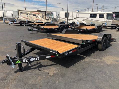 2024 Summit 7' x 20' Denali Pro Split Tilt 16'+4' 14K w/ Removable Fenders Flatbed Trailer ...