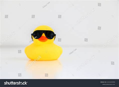 Cool Little Yellow Rubber Duck Wearing Stock Photo 2231435959