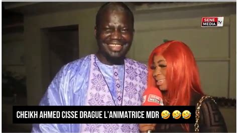 Cheikh Ahmed CISSE drague l animatrice à la soirée Pape DIOUF YouTube