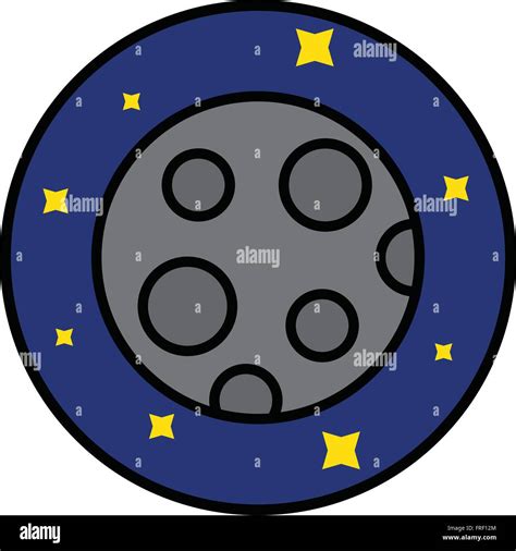 flat moon icon vector stock vector image art alamy