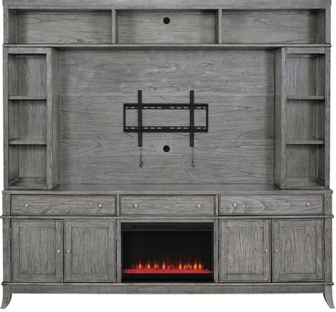 Hazel Entertainment Wall With Fireplace Value City Furniture