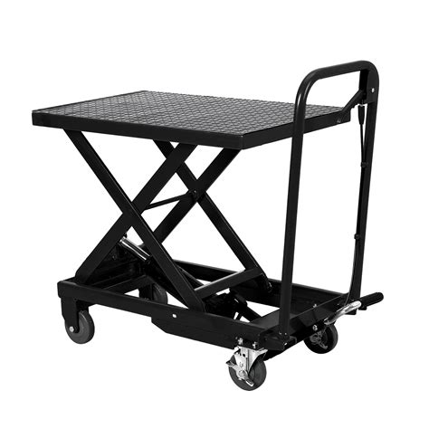 Hydraulic Lift Table Cart - 500lbs Capacity, 28.4" Lifting Height ...