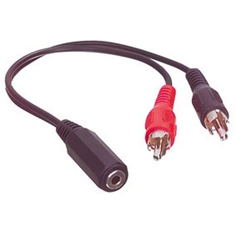 Adaptateur Jack 3 5 mm femelle 2 x RCA mâle Adaptateur audio