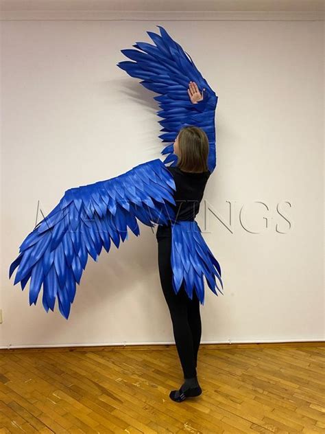 Blue Bird Wings, Bird Costume Cosplay, Dark Blue Harpy Costume Cosplay Wings for Arms Halloween ...