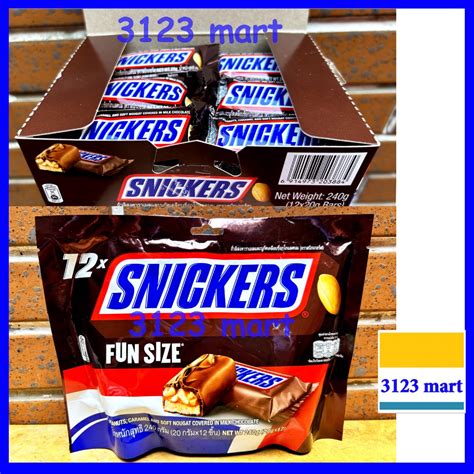 Expiry Date July 21 2025 Fun Size Package 240g Box Of 12 Mini Bars