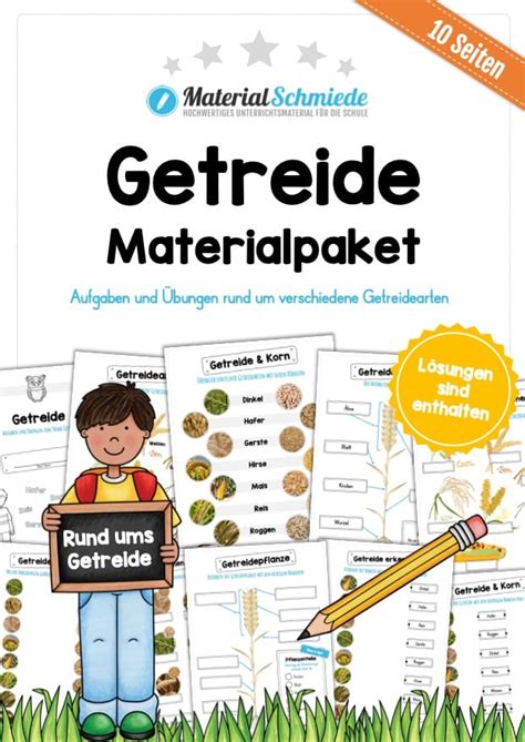 Materialpaket Getreide 10 Arbeitsblätter