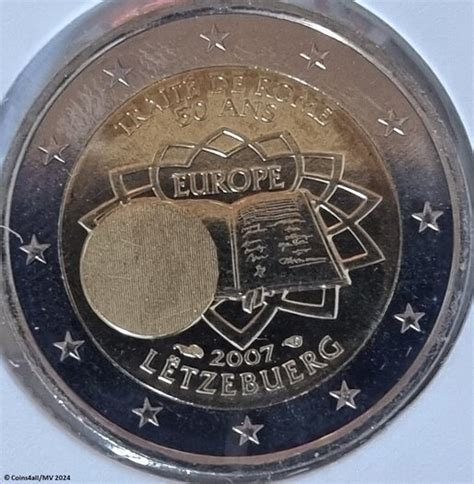 Luxemburg 2 Euro 2007 Verdrag Van Rome UNC Coins4all