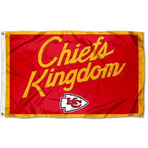 Our Kansas City Chiefs Kingdom Flag Is Double Sided Made Of Poly 3x5 Has Two Metal Grommets