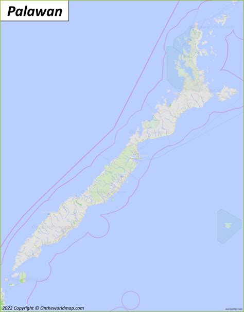 Palawan Island Philippines Map