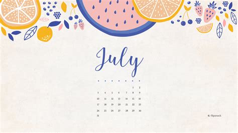 July 2016 free calendar wallpaper - desktop background