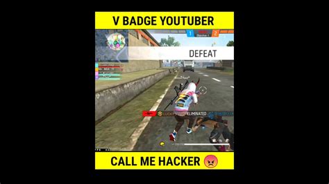 Opponent Me V Badge Youtuber Agyaa 🤩 Freefire Shorts Mohit222 Youtube