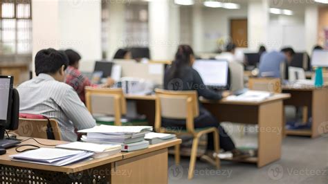 Busy Office Workers Focused on Computer Work 56804349 Stock Photo at