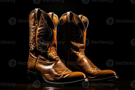 Elegant handcrafted leather cowboy boots.Generative AI 34747095 Stock ...