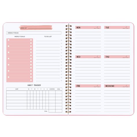 Buy Weekly Planner Undated Planner Book With To Do List Weely Goals