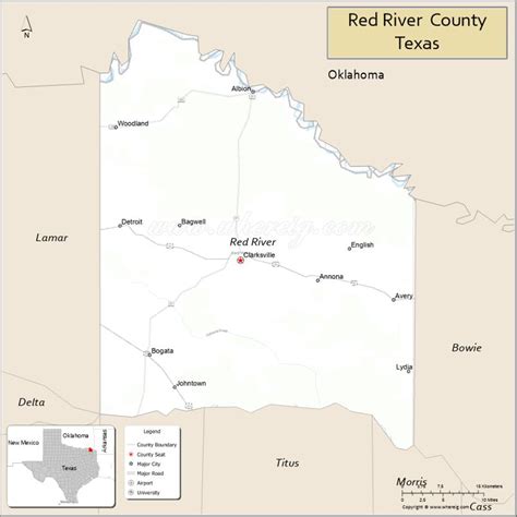 Red River County Map Texas Where Is Located Cities Population