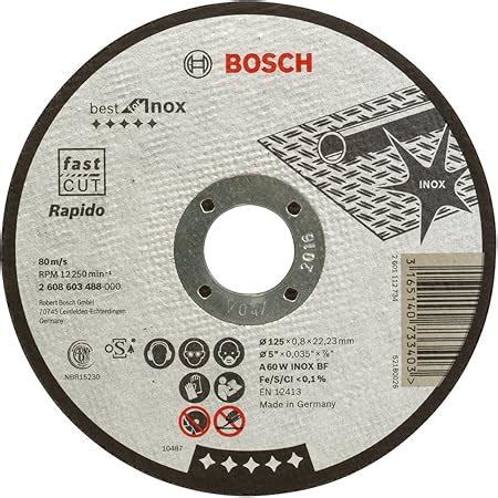 Bosch 2 608 603 488 Disco De Corte Recto Best For Inox A 60 W INOX