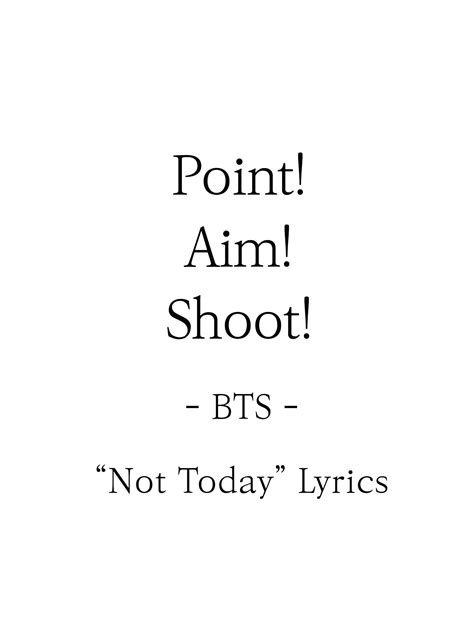 BTS Not Today Lyrics Prints Poster digital Download Korean - Etsy