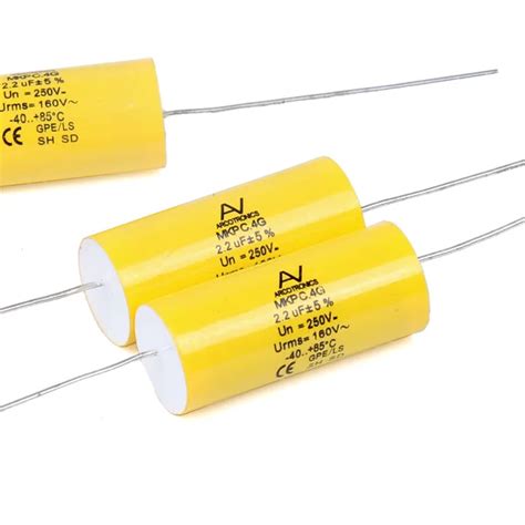 2PCS 2 2uf 250V Italy KEMET AV MKP C 4G Promise Axial Film Capacitor