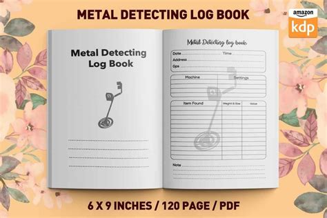 Metal Detecting Log Book KDP Interior Graphic By Protabsorkar11