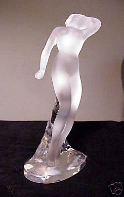 Large Lalique France Crystal Danseuse Nude Figurine