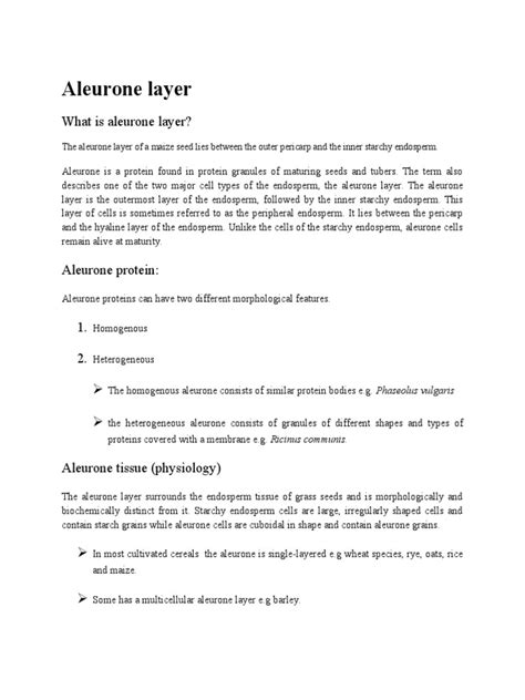 Aleurone Layer | PDF | Seed | Cell Nucleus