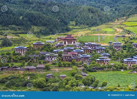 Traditional Bhutanese Architectures In A Village Near Bumthang Bhutan