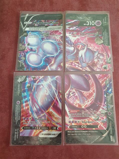 Mewtwo V Union Pokemon Card Hobbies Toys Toys Games On Carousell