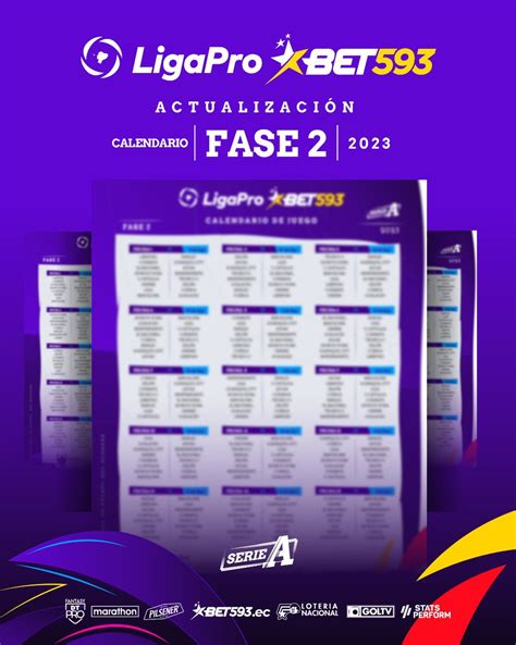 LigaPro on Twitter Presentamos la actualización del calendario Fase