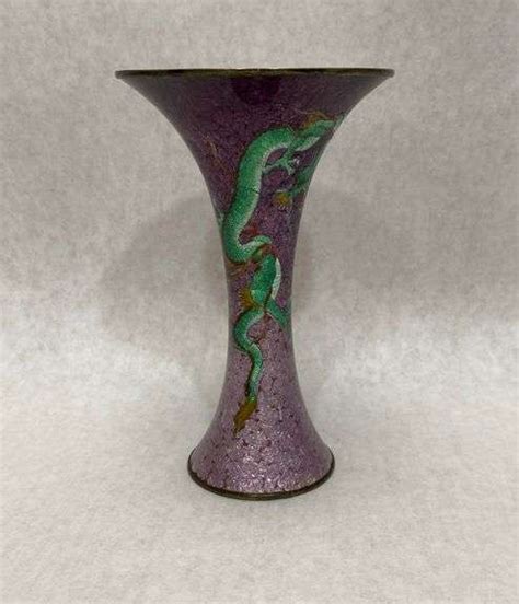 Japanese Meiji Period Ginbari Cloisonne Dragon Vase Dixon S Auction