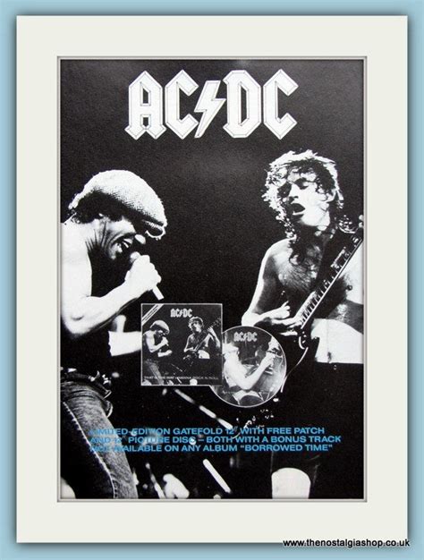 Ac Dc Thats The Way I Wanna Rock N Roll Original Advert 1988 Ref Ad