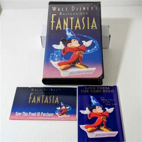 Fantasia Walt Disney S Masterpiece Vhs W Black Clamshell Tested