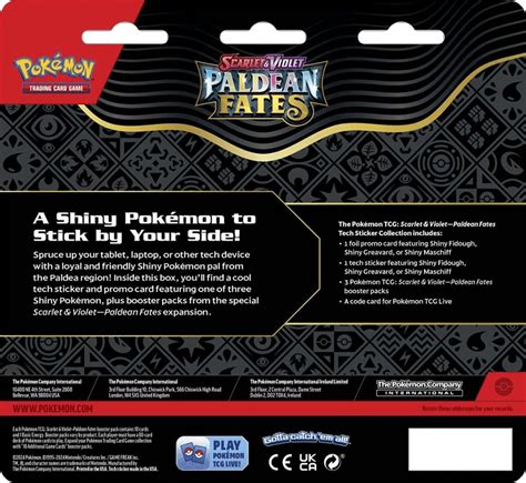 Pokemon Tcg Scarlet Violet Paldean Fates Tech Sticker Collection