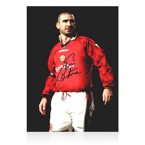 Eric Cantona Signed Manchester United Photo Manchester United Legend