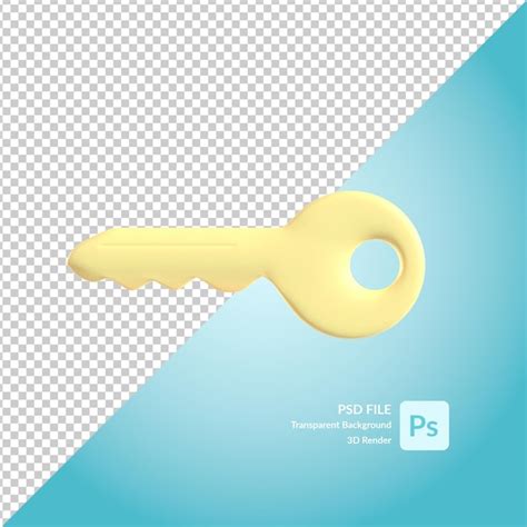 Premium Psd Key D Illustration Rendering