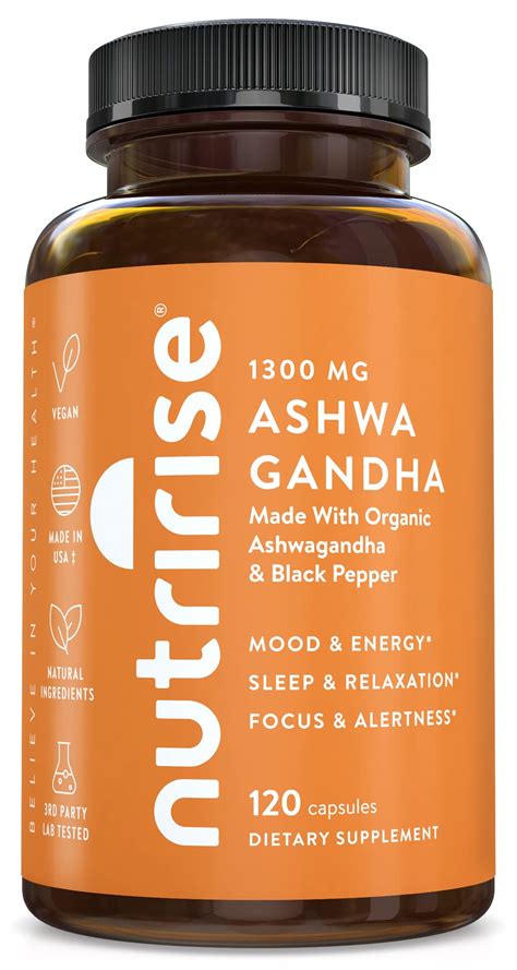 Mua NutriRise Organic Ashwagandha Root Capsules With Black Pepper