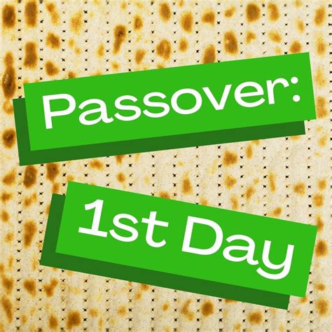 Passover First Day The Boston Synagogue