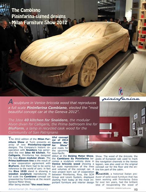 Pdf Pininfarina Cambiano Elected The Most Beautiful Concept