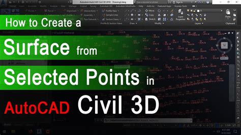 How To Create A Surface From Selected Points In Autocad Civil D Youtube