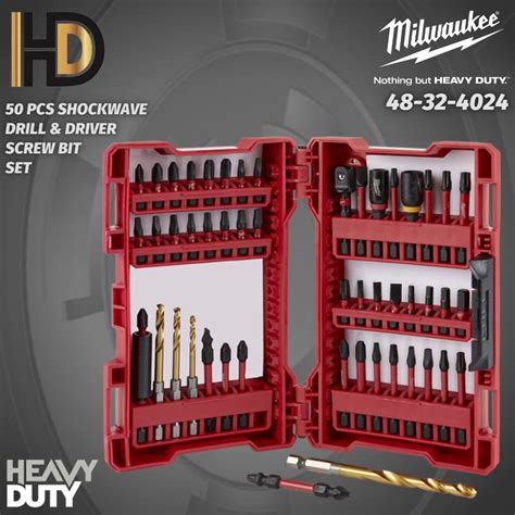 Milwaukee 50pcs SHOCKWAVE Impact Drill Driver Bit Set 48 32 4024