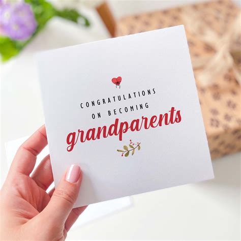 New Grandparents Card Congratulations On Becoming Grandparents Card