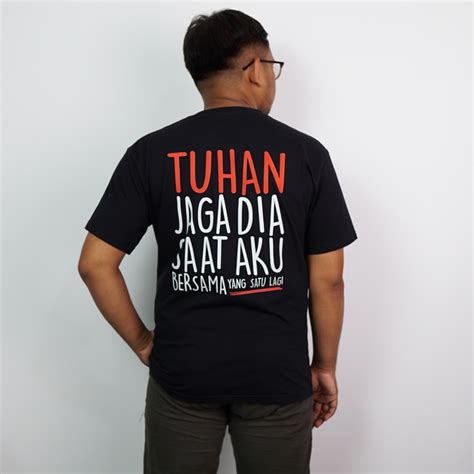 Jual Desain Kaos Keren Kaos Kata Lucu Desain Tuhan Jaga Dia Bahan