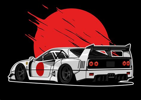 Ferrari F40 Libertywalk LB Posters Prints By Heru Kurniawan Printler