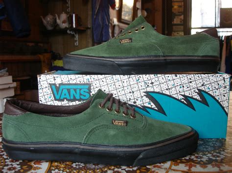 Theothersideofthepillow Vintage Vans Green Suede Era Style 60 Leather