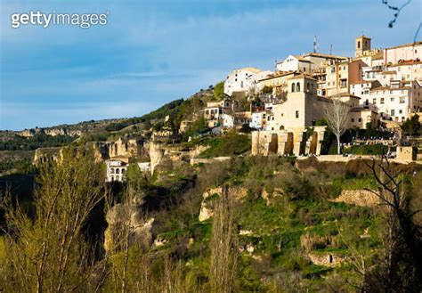 Cuenca Cityscape On Rocky Ledge Overlooking Parish Church Of San Miguel